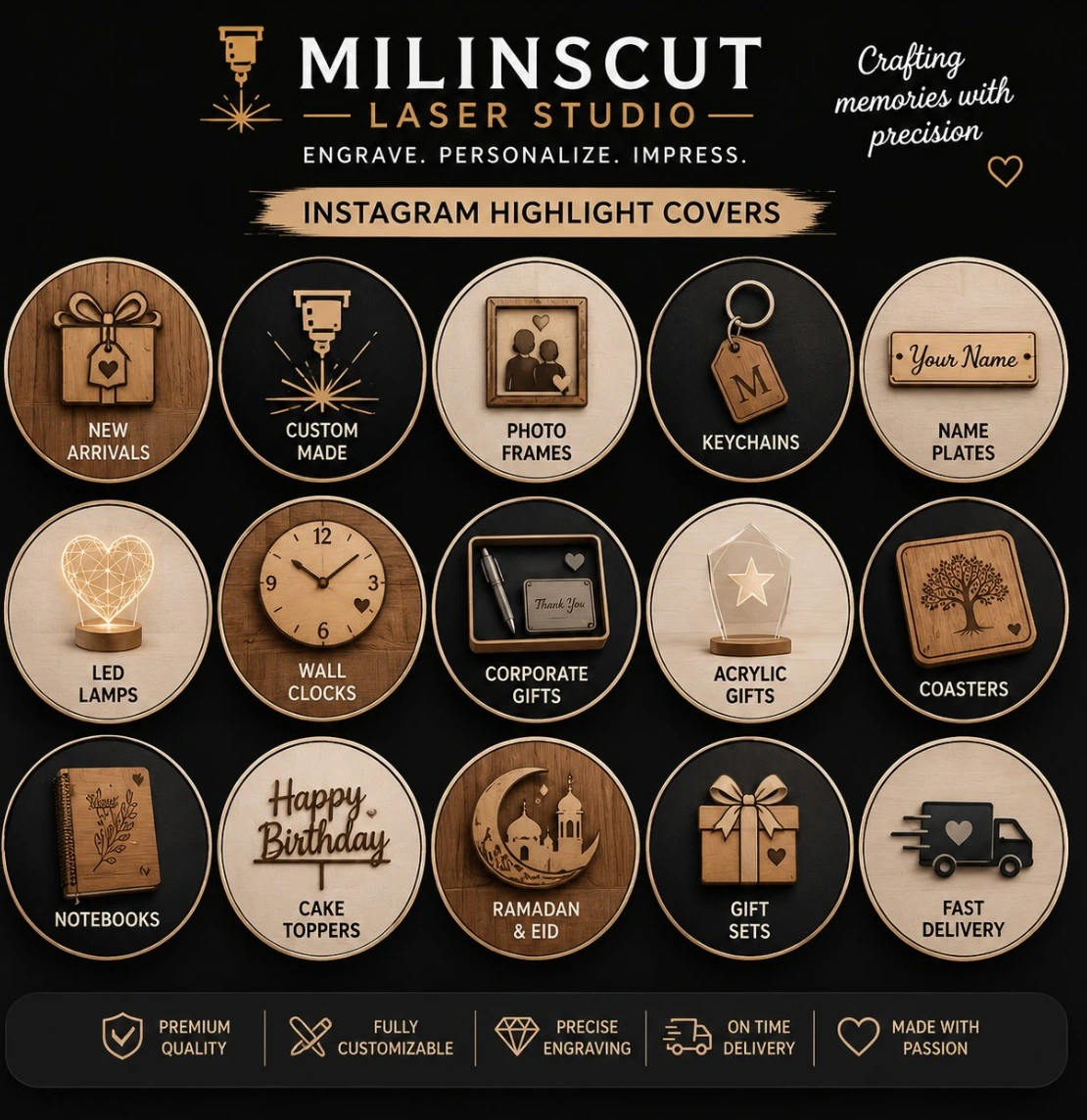 Milins Cut Laser Studio banner